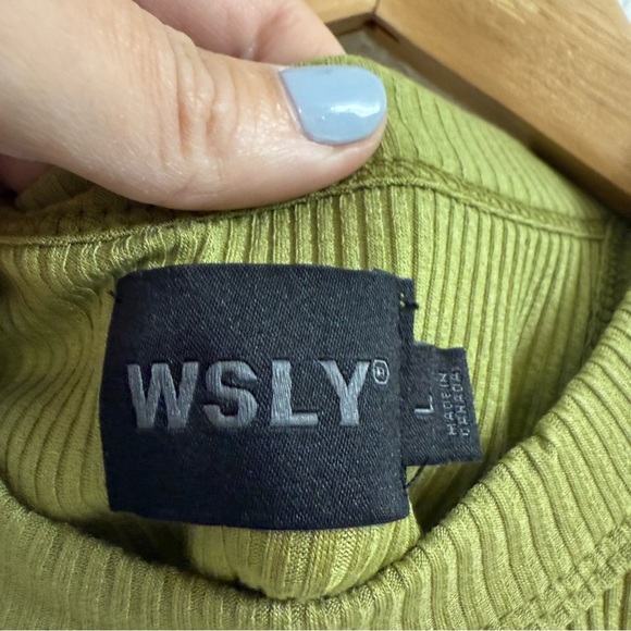 WSLY The Rivington Cropped Tank in Cactus Size Large - Picture 3 of 4